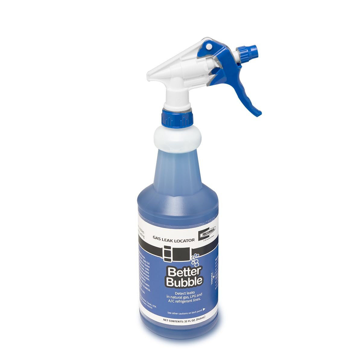 RectorSeal Better Bubble leak detector applied to a valve shows visible bubbles for quick diagnostics
