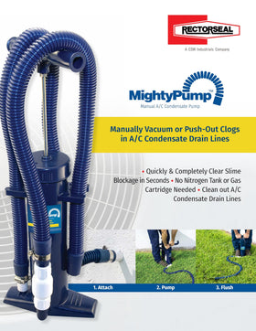 RectorSeal Mighty Pump 97795 clearing condensate drain lines and standing water