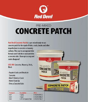 Applying Red Devil 0641 patch to a crack for easy masonry repair.