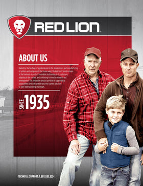 Red Lion RJS-100-PREM side view highlighting rugged construction for long life.
