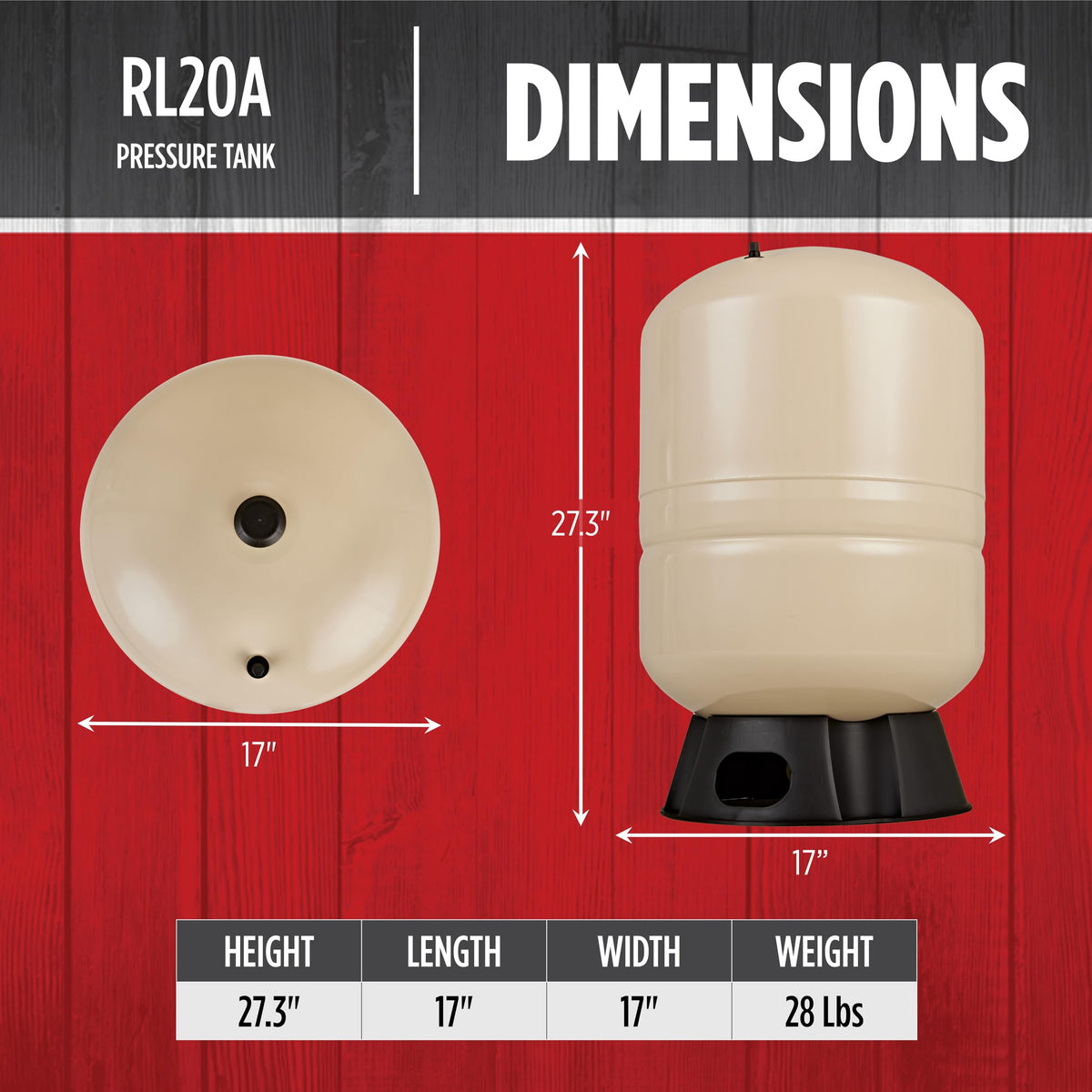 Red Lion RL20A 1-inch elbow connection for reliable piping.