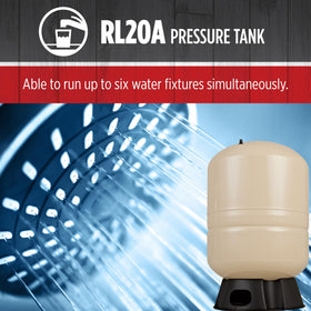 Red Lion RL20A diaphragm and liner design for durable water storage.