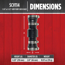 Red Lion SCV114 adapter options for pipe sizing.