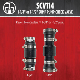 Red Lion SCV114 flapper design reducing water hammer and debris.