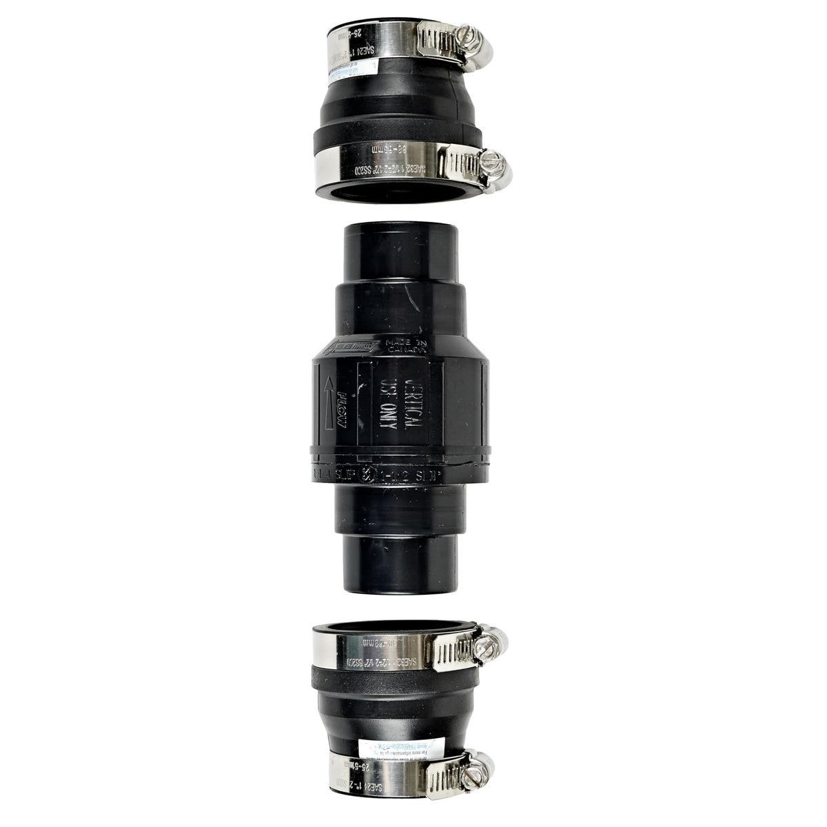 Red Lion SCV114 included reversible adapters for 1-1/4 and 1-1/2 inch pipes.