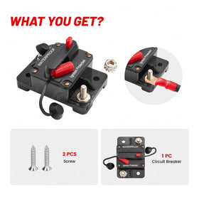 Red Wolf 50A inline fuse-style breaker fits compact power setups
