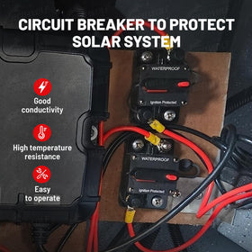 Red Wolf 50A manual reset button provides quick, reliable power control