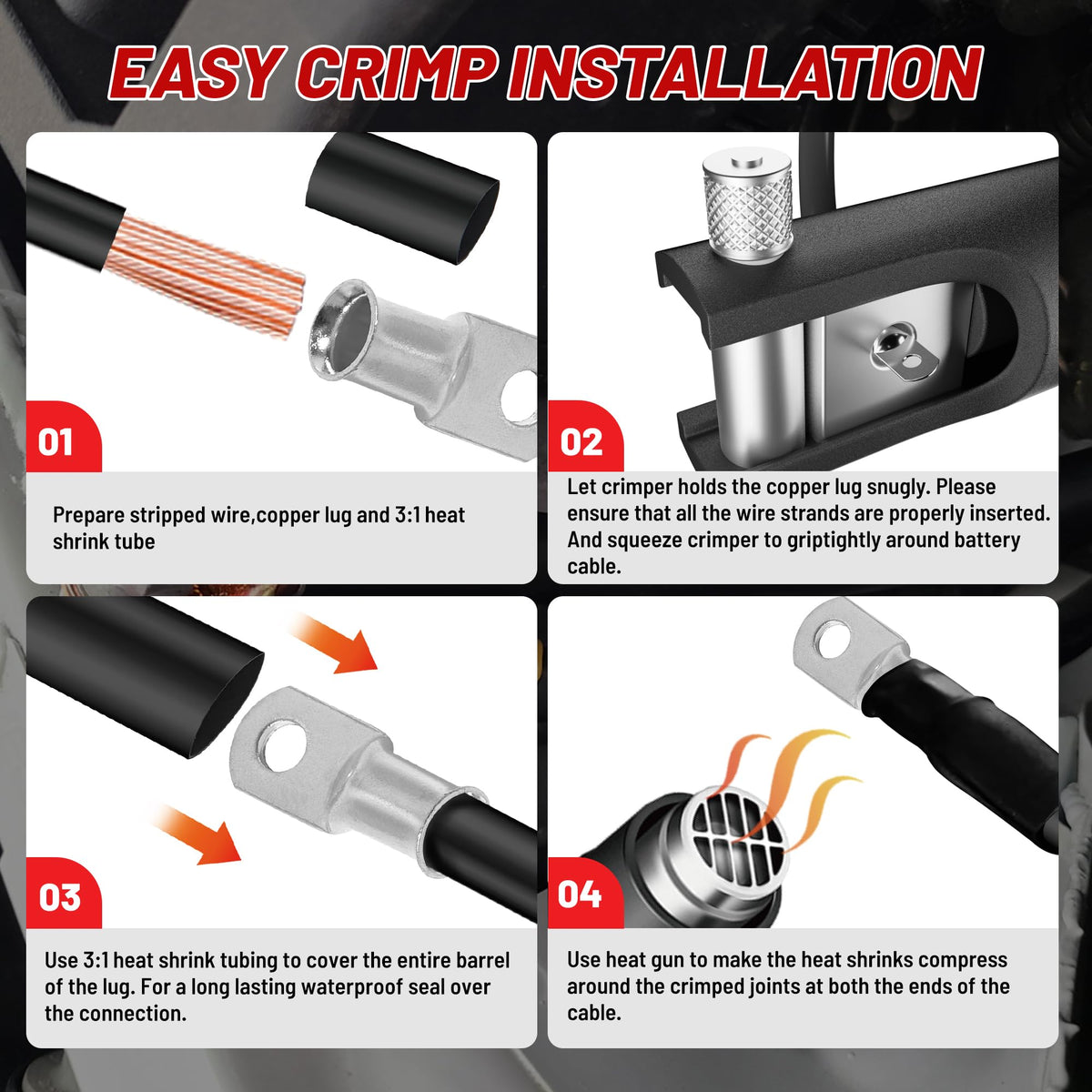 Red Wolf kit suitable for automotive, marine, and RV power setups.