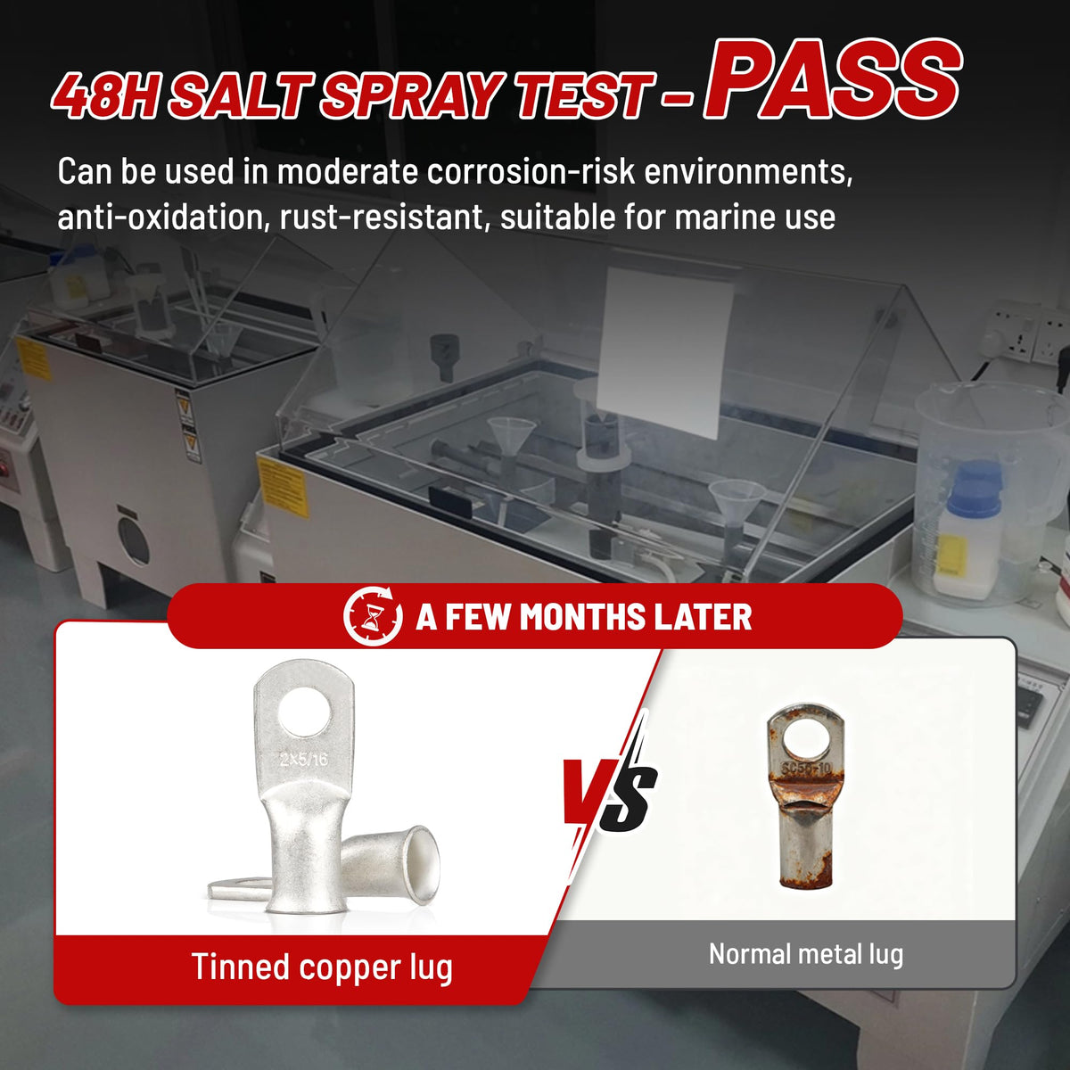 Red Wolf 3:1 dual-wall heat shrink seals and insulates wires.