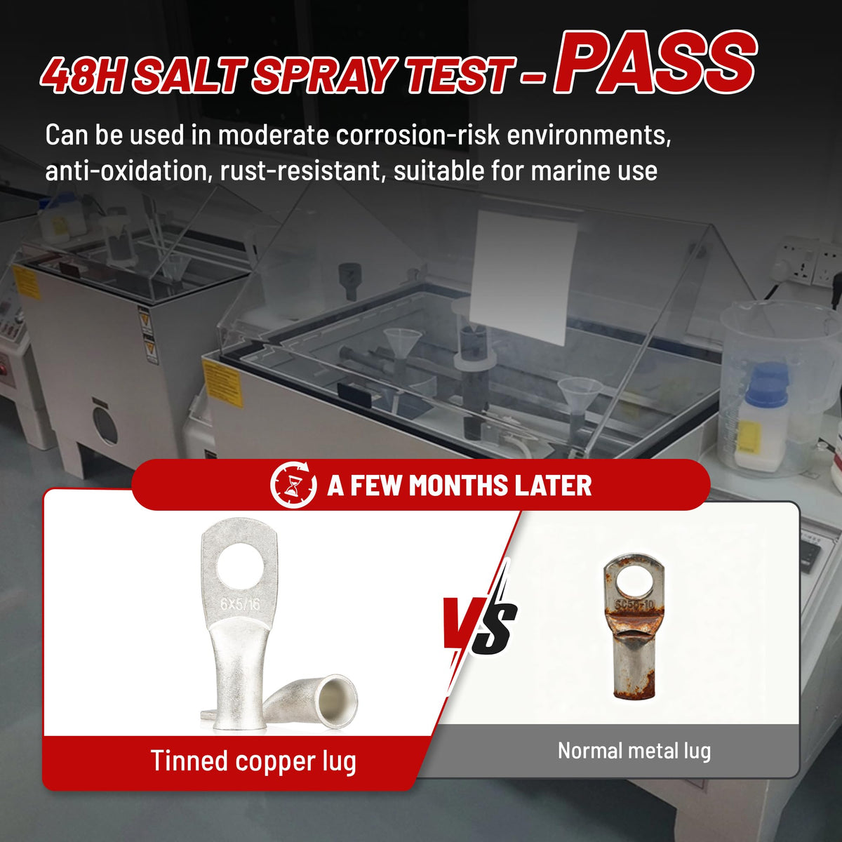 Red Wolf dual-wall heat shrink 3:1 shows inner adhesive seal for moisture protection.