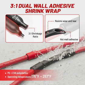 Red Wolf marine-grade wire lugs for durable outdoor power systems.