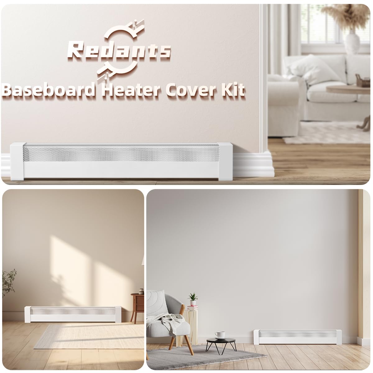 Redants 4 ft baseboard cover with right endcap for a finished, stable look.