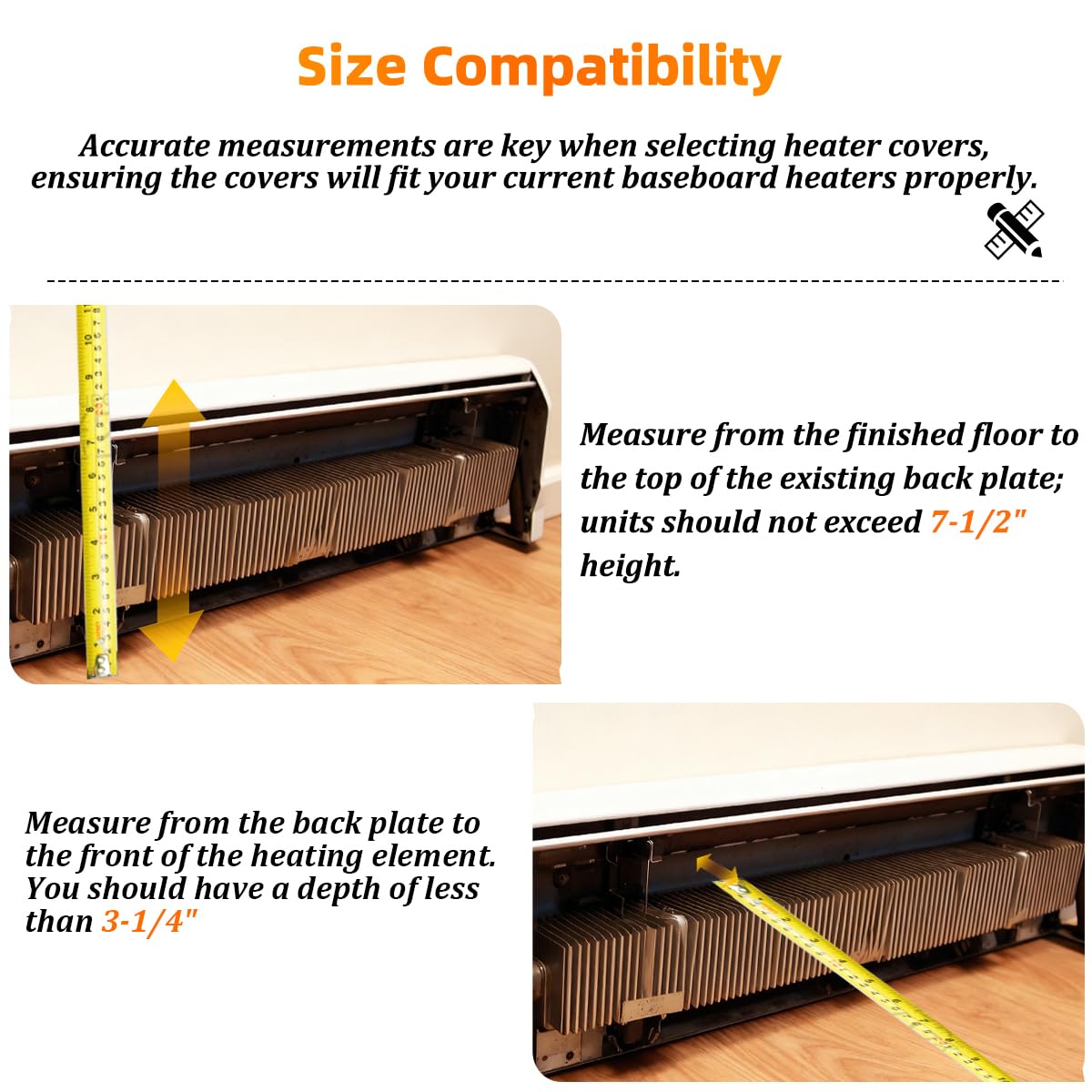 Redants 4 ft cover ensures exact fit under back-plate height and depth.