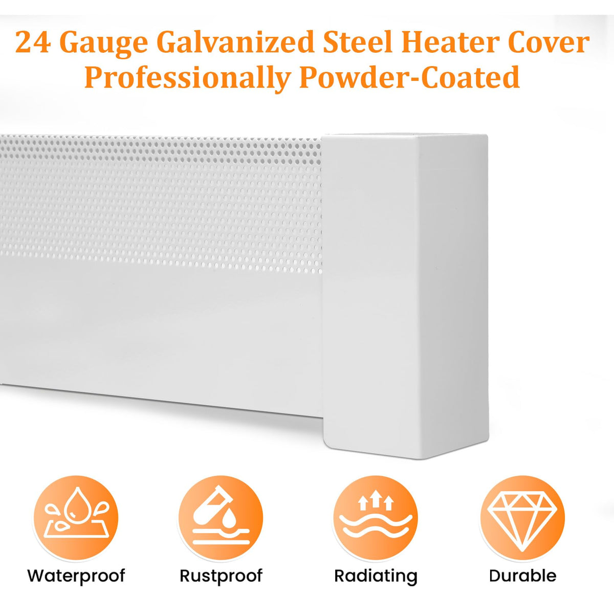 Redants galvanized steel construction resists rust and chipping.