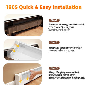 Redants hydronic-compatible baseboard cover designed for hydronic heaters.