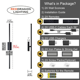 Reddragon Lighting slim black metal finish fits hallways, bedrooms, and living rooms.