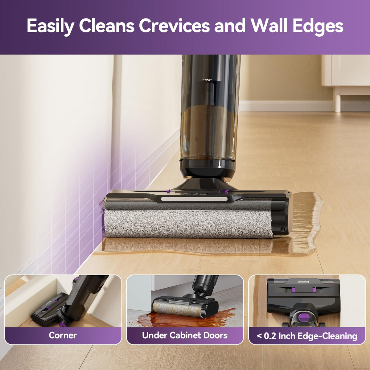 Redroad H15 dual water tanks for uninterrupted cleaning sessions