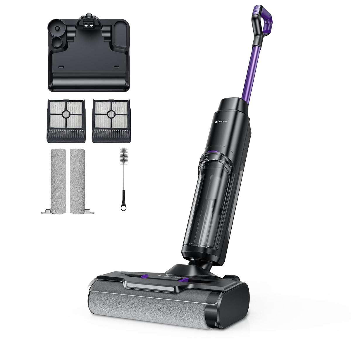 Redroad H15 main unit showing all-in-one cleaning power for floors and spills