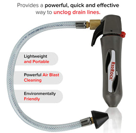 RedRock 800 psi CO2 blast powers quick condensate line unclogging without water.