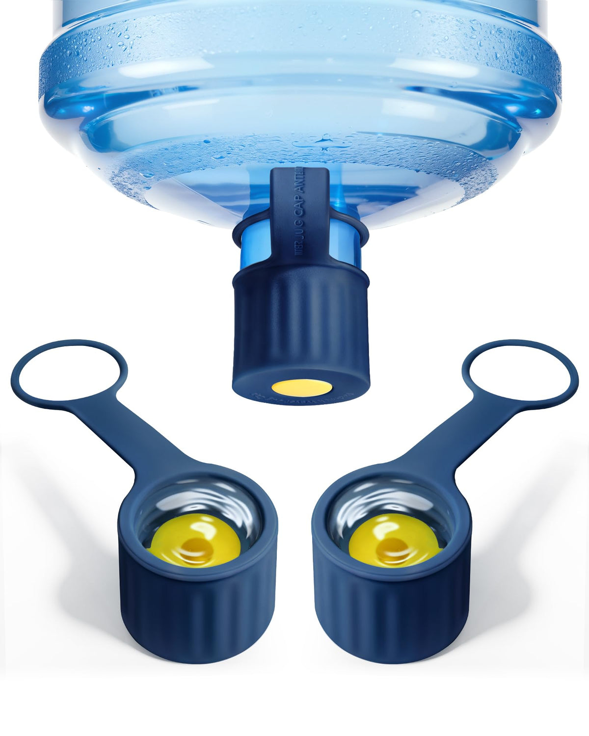 Redsack six-pack silicone water jug cap tall design seals 55–60mm bottles securely for leak-free transport.