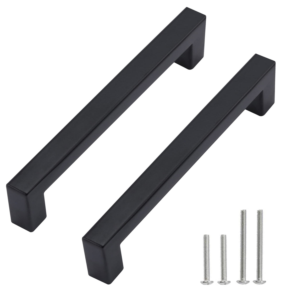 Redunest cabinet pulls in matte black square 5 inch for a modern kitchen upgrade