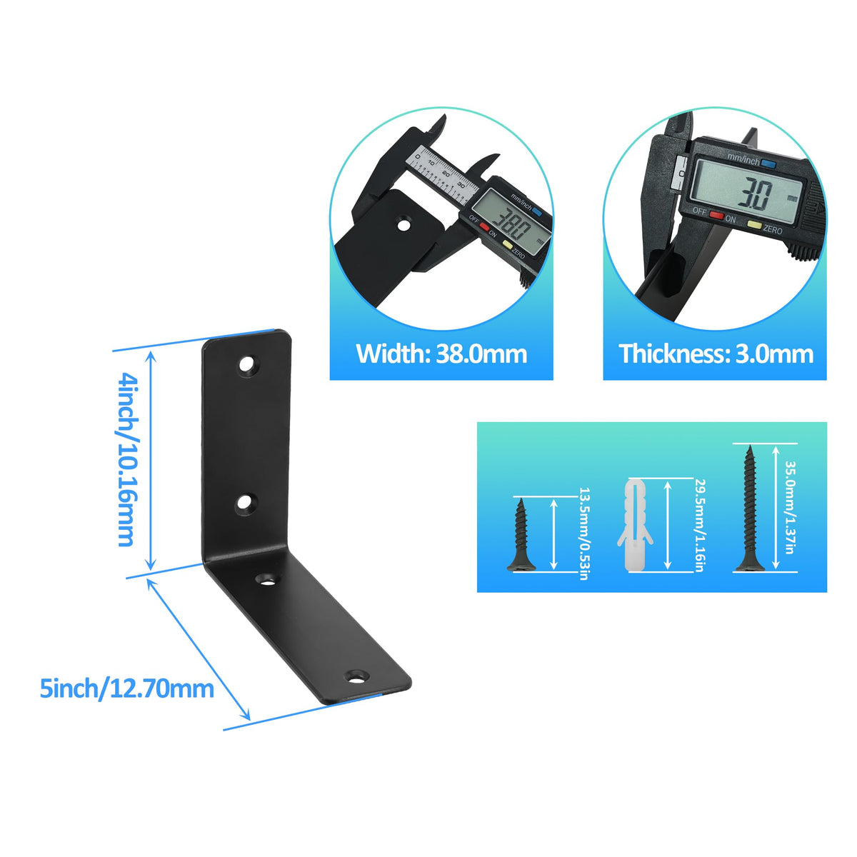 Redunest heavy-duty L-bracket with black metal finish emphasizing durability