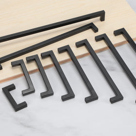 Pack of ten Redunest matte black cabinet pulls with screws included