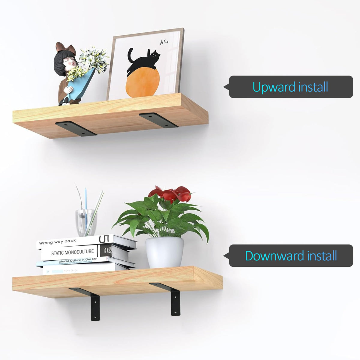 Redunest packaging includes screws and hooks for quick setup
