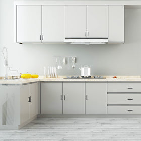 Screws included with Redunest matte black pulls for versatile installation