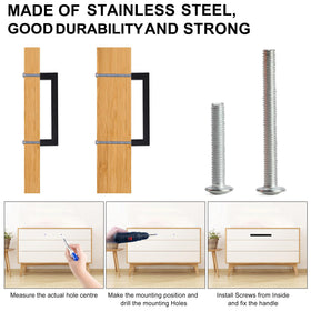 Redunest stainless steel hardware in matte black finish for durable updates