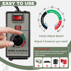 Reemoo AC speed controller control knob for easy speed adjustment