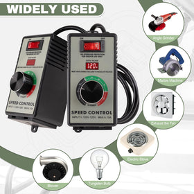Reemoo AC speed controller grounded plug supports standard Type A and B outlets