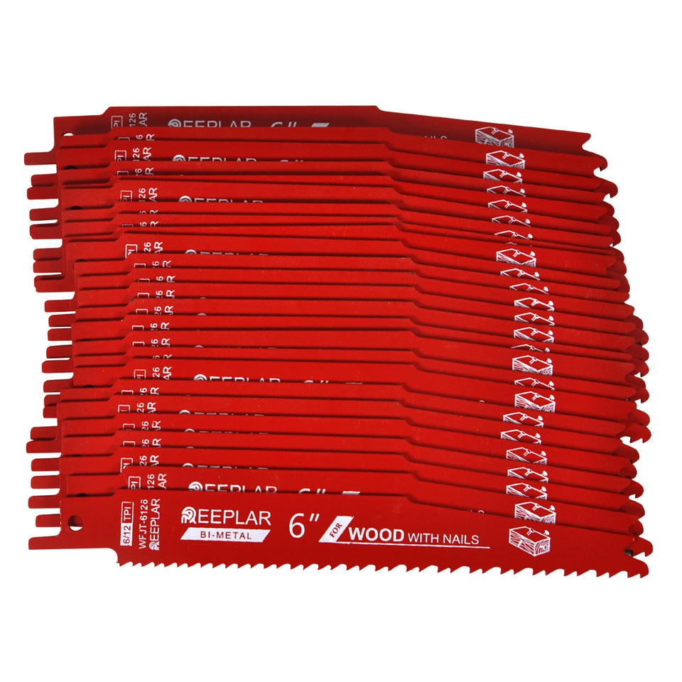 REEPLAR 25-pack 6in blades for nail embedded wood for durable cuts
