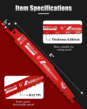 REEPLAR bi-metal blade with 0.05 inch thickness for longevity