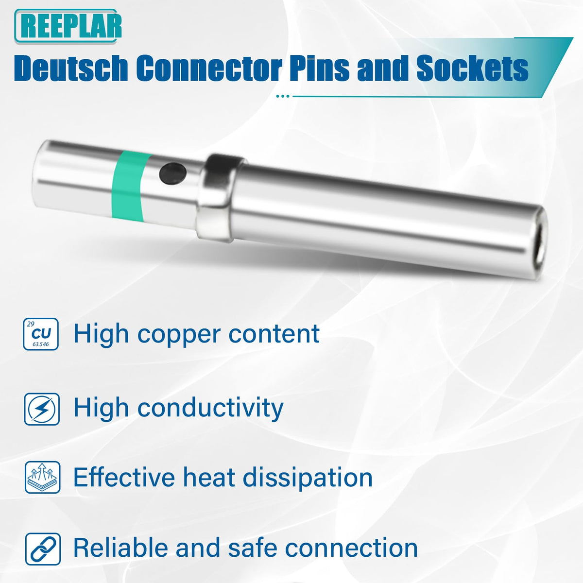 REEPLAR Deutsch 20-pin terminal pins support 20-22 AWG leads
