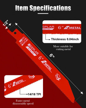 REEPLAR 14 18 TPI teeth enable clean straight metal cuts