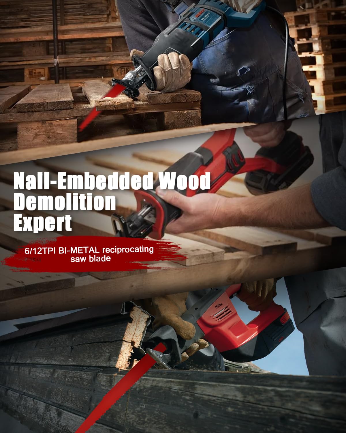 REEPLAR universal compatibility with major reciprocating saw brands