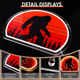 ReyeeInc Bigfoot Neon Sign uses silicone LED tubing for safe, energy-efficient glow.