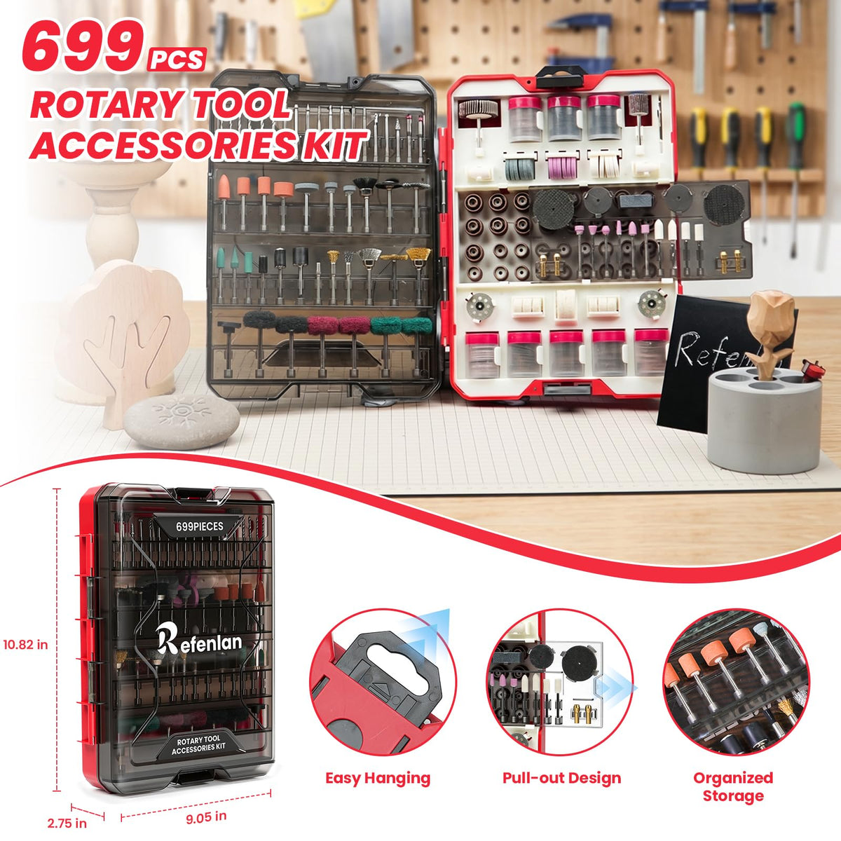 Refenlan compact storage case keeps accessories organized and easy to transport