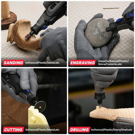 Refenlan tools support cutting, grinding, and polishing across wood, metal, glass, and plastic