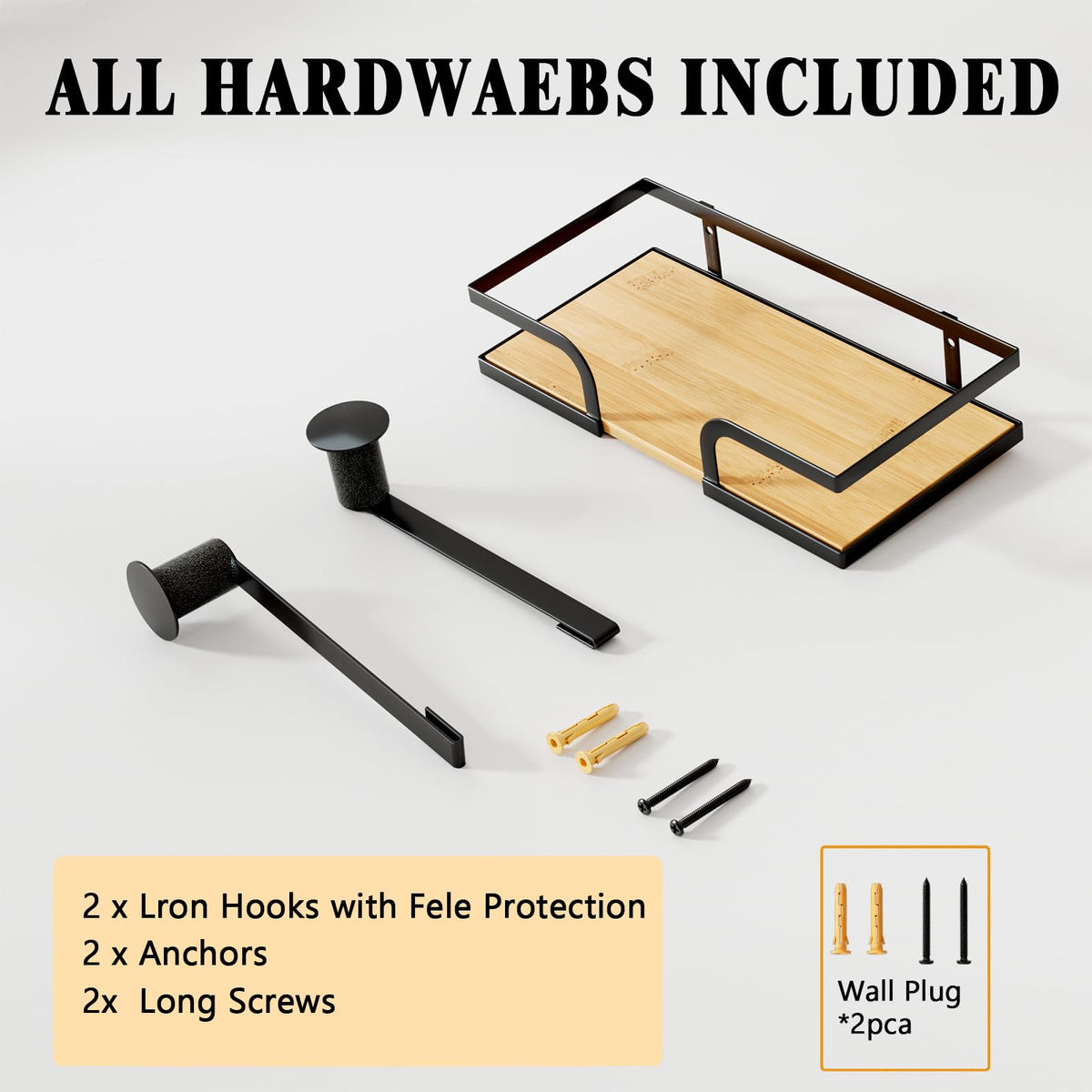 Easy 3-minute installation with included hardware.