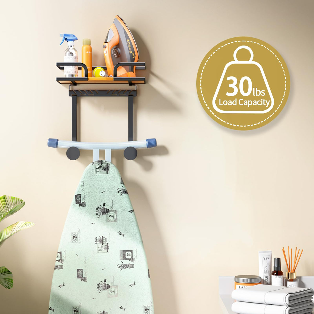 Versatile wall rack doubles as entryway or bathroom storage.