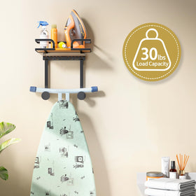 Versatile wall rack doubles as entryway or bathroom storage.