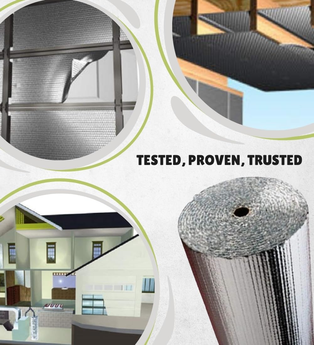 Reflectix easy-cut insulation roll versatile for many spaces.