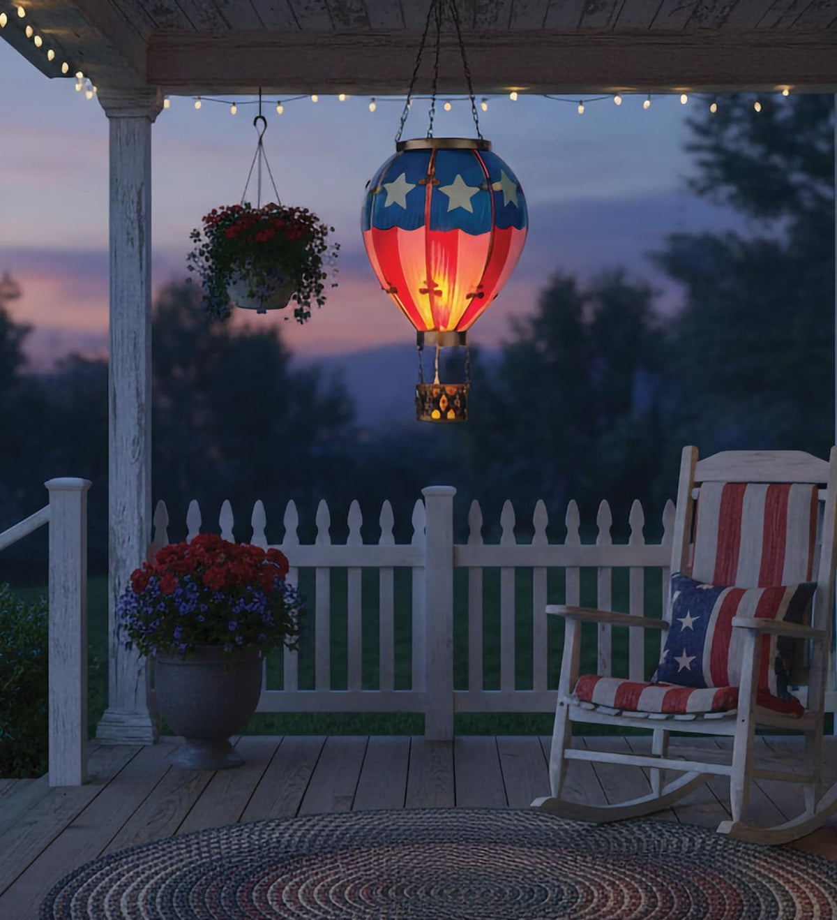 Regal Art & Gift hanging chain included for easy mounting anywhere outside.