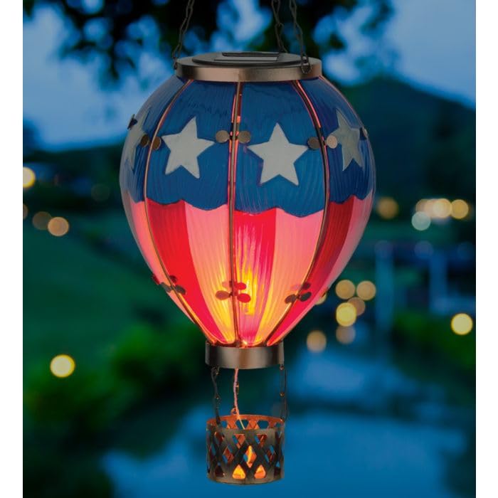 Regal Art & Gift solar-powered lantern charges by day and lights at night.