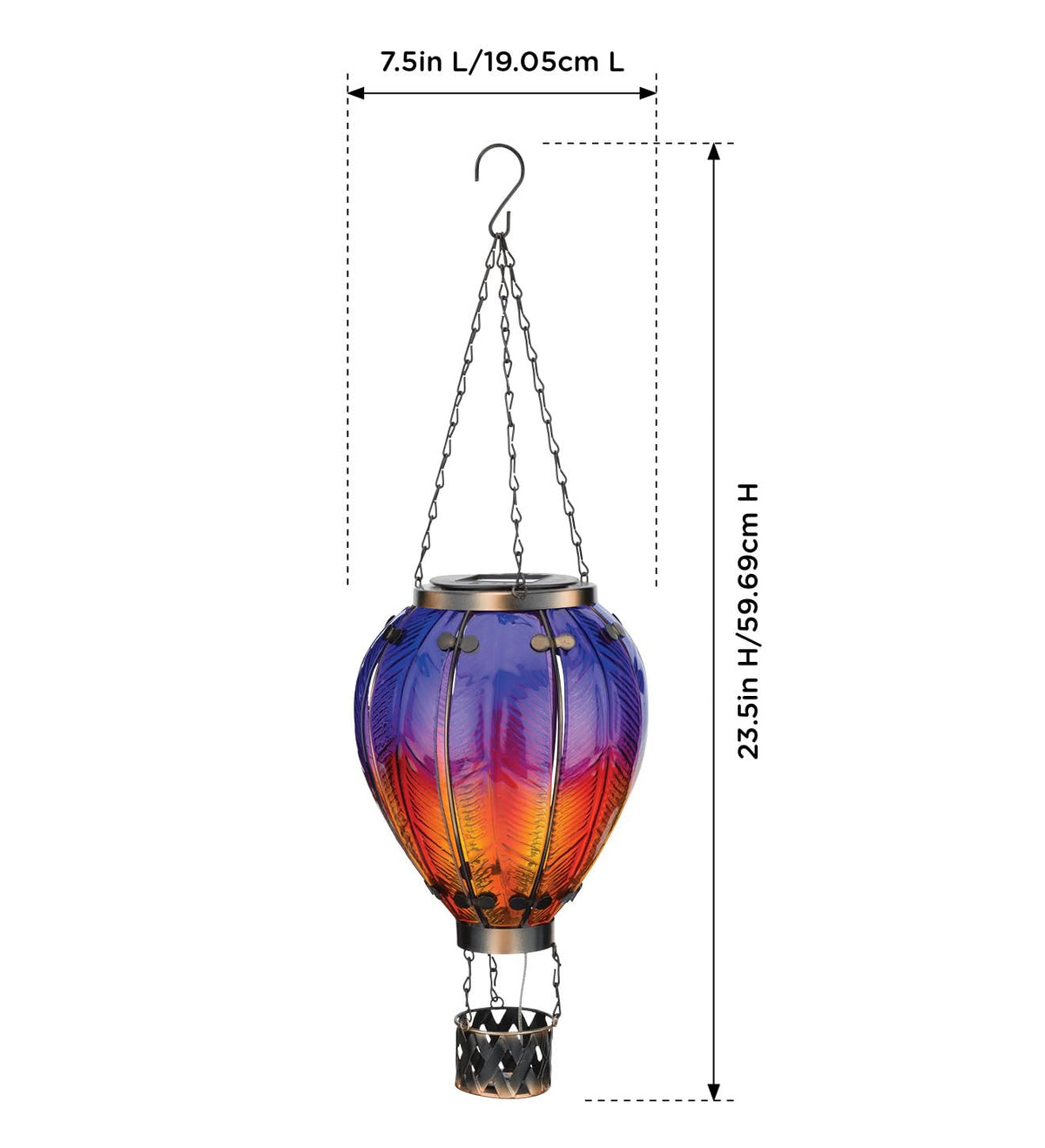 Regal Art and Gift metal glass balloon lantern enhances outdoor decor