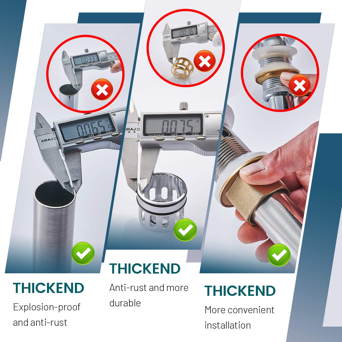 REGALMIX brushed nickel finish resists scratches, corrosion, and tarnish.