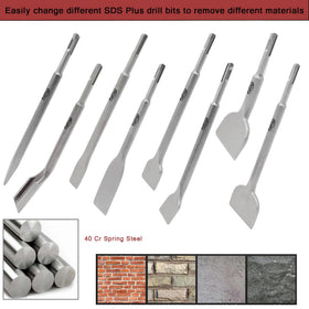 Regiis Tech SDS Plus pointed chisel for tight spots and focused removal.