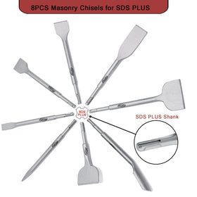 Regiis Tech SDS Plus scraping chisel handles stubborn residues on concrete.